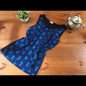 Chevron Blue and Teal Boutique Tank